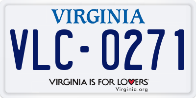 VA license plate VLC0271