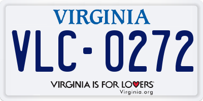 VA license plate VLC0272