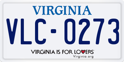 VA license plate VLC0273