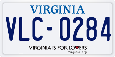 VA license plate VLC0284