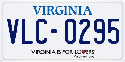 VA license plate VLC0295