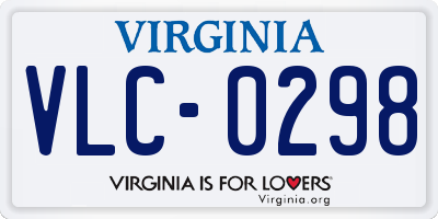 VA license plate VLC0298