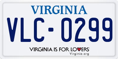 VA license plate VLC0299