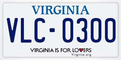 VA license plate VLC0300