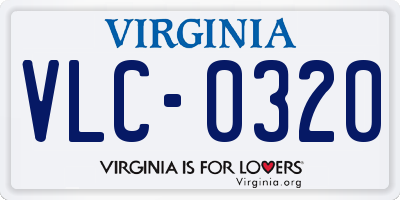 VA license plate VLC0320
