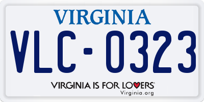 VA license plate VLC0323