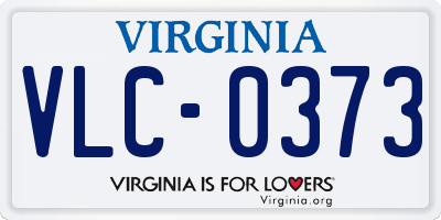 VA license plate VLC0373