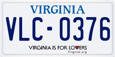 VA license plate VLC0376