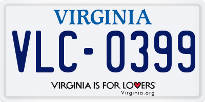 VA license plate VLC0399