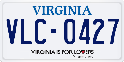 VA license plate VLC0427