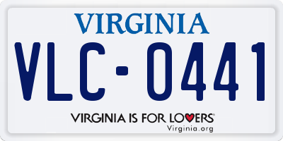 VA license plate VLC0441