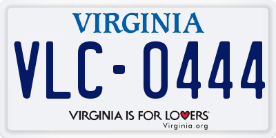 VA license plate VLC0444