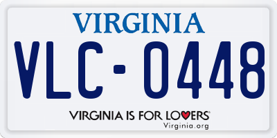 VA license plate VLC0448