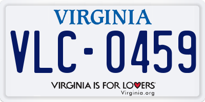 VA license plate VLC0459