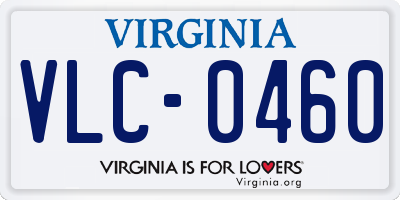 VA license plate VLC0460