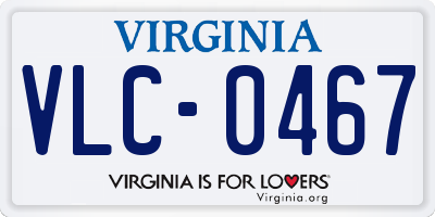 VA license plate VLC0467