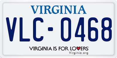 VA license plate VLC0468