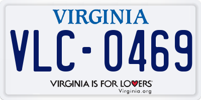 VA license plate VLC0469