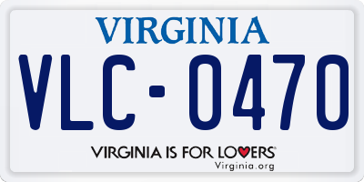VA license plate VLC0470