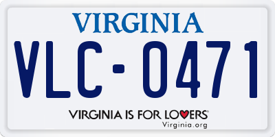 VA license plate VLC0471