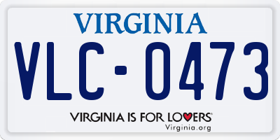 VA license plate VLC0473
