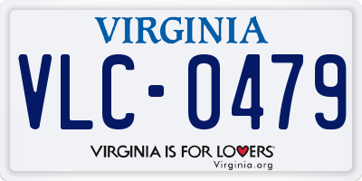 VA license plate VLC0479