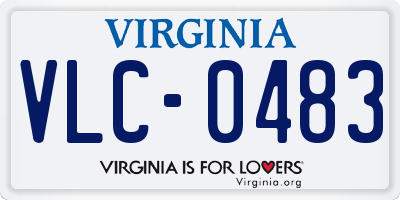 VA license plate VLC0483