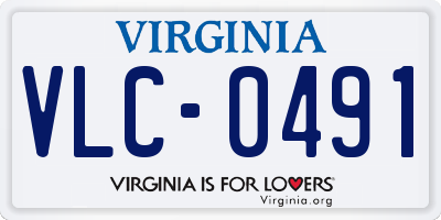 VA license plate VLC0491