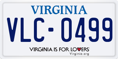 VA license plate VLC0499