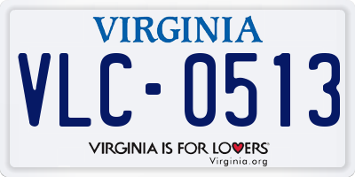 VA license plate VLC0513