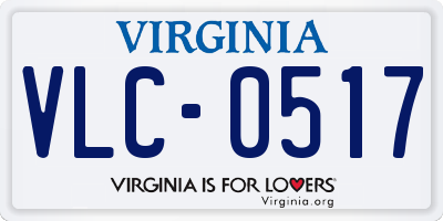 VA license plate VLC0517
