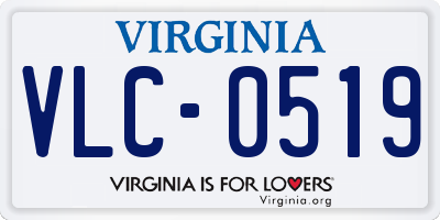 VA license plate VLC0519