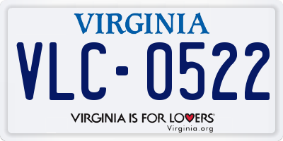 VA license plate VLC0522