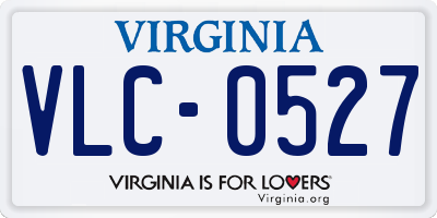 VA license plate VLC0527