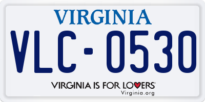 VA license plate VLC0530