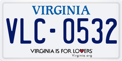 VA license plate VLC0532