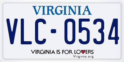 VA license plate VLC0534