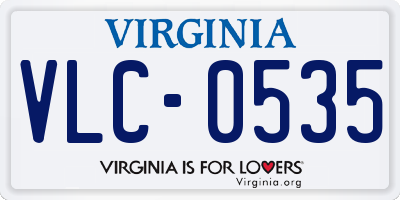 VA license plate VLC0535