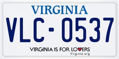 VA license plate VLC0537