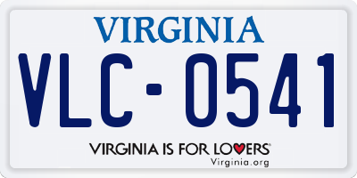 VA license plate VLC0541