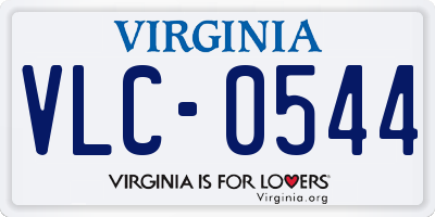 VA license plate VLC0544