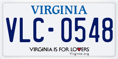 VA license plate VLC0548