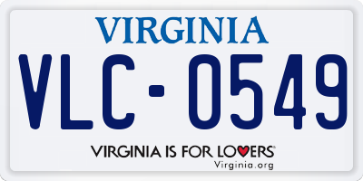 VA license plate VLC0549