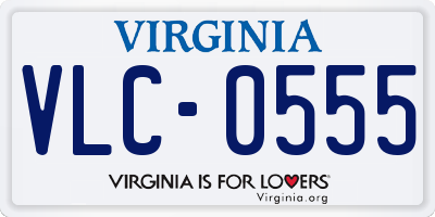 VA license plate VLC0555
