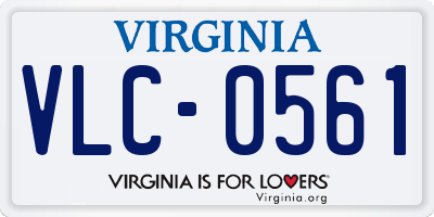 VA license plate VLC0561