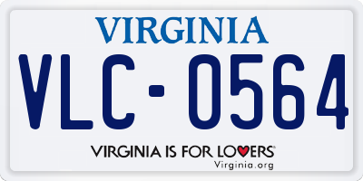 VA license plate VLC0564