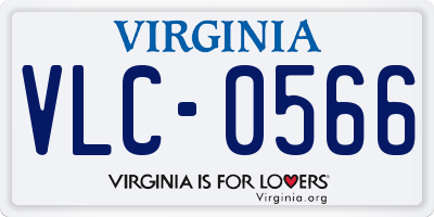 VA license plate VLC0566