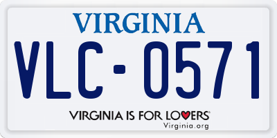 VA license plate VLC0571