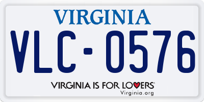 VA license plate VLC0576