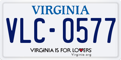 VA license plate VLC0577